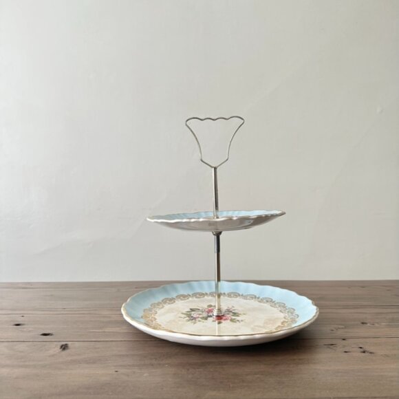 Vintage two-tiered serving tray - Picture 6 of 7